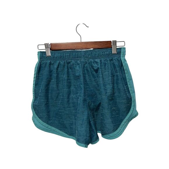 Nike Dri-Fit Women's Athletic Running Shorts Size Medium Green Workout - Picture 2 of 6